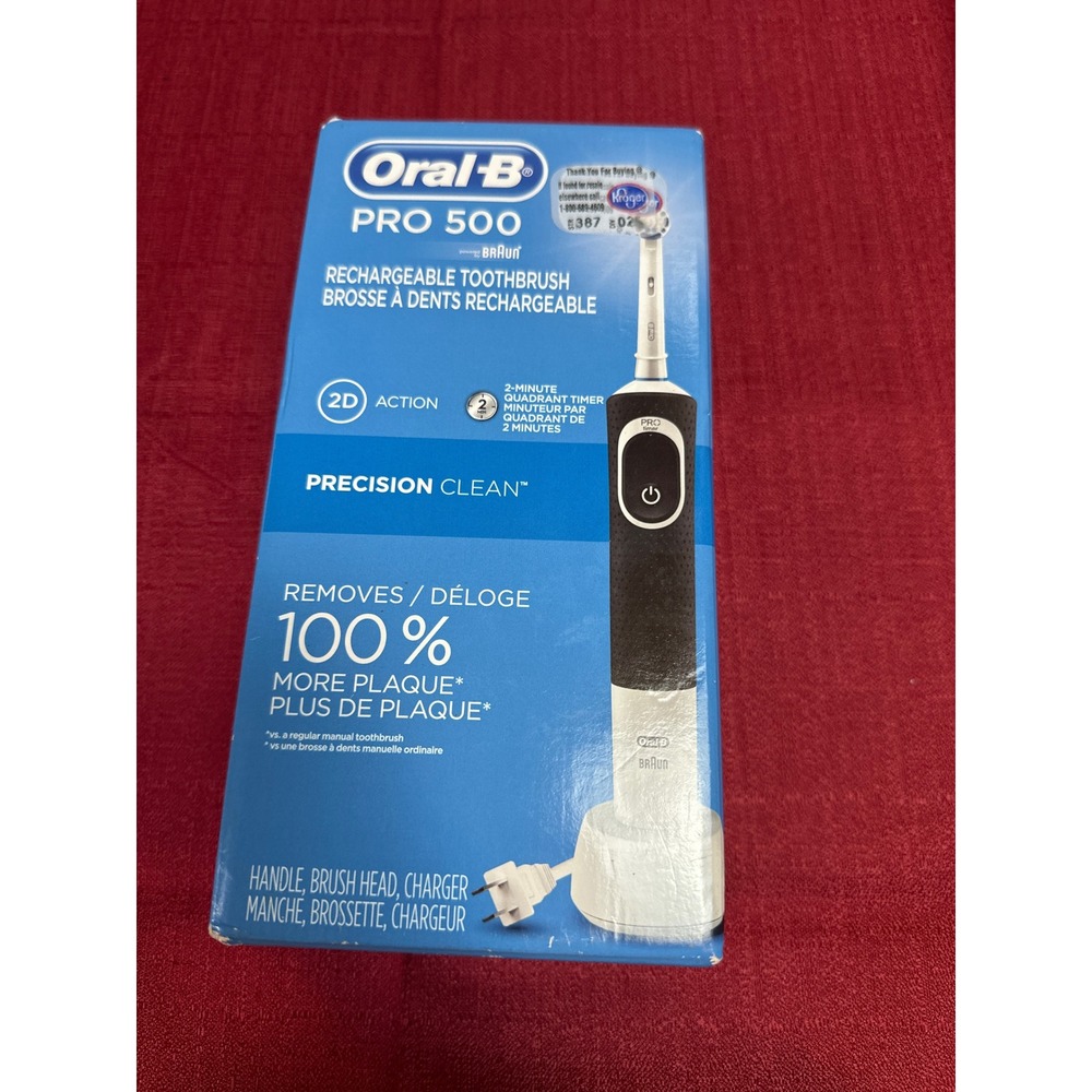 Oral-B Pro 500 Precision Clean Rechargeable Electric Toothbrush Braun D100.413.1